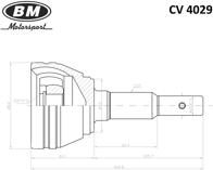 BM CV4029 (26010774 / 510433 / 510736) шрус наружный с пыльником