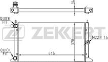 ZEKKERT mk-1068 (1109113 / 1209590 / 7M3121253B) радиатор охлаждения двигателя Ford (Форд) Galaxy (Галакси) 95- Seat (Сеат) alhambra 96- VW Sharan (Шаран) 00-