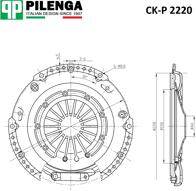 PILENGA ck-p2220 (1255577 / 1255578 / 1255579) сцепление в комплекте (2 в 1) без выжимного подшипника