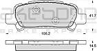 AKEBONO AN-475WK (1YT52648Z / 572424) колодки тормозные дисковые задние Subaru (Субару) Forester (Форестер) (sf, sg), legasy IIi-iv an-475wk