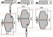 UBS b1105013 (014110 / 014120 / 014132) тормозные колодки Renault (Рено) / Lada (Лада) logan 04- / 10- / sandero I / II 08- / 10- / 13- / largus 12- передние без датч