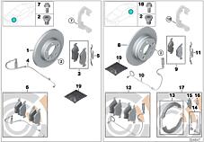 BMW 34116763617 (34116763617) колодки тормозные дисковые | перед прав / лев |