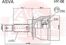 ASVA HY06  шрус внешний | перед |