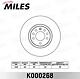 MILES K000268 (K000268 / K000268_MI) диск тормозной передний Opel (Опель) Astra (Астра) h / Meriva (Мерива) b / Zafira (Зафира) 00- / Saab (Сааб) 9-3 02- (trw df4246) k000268