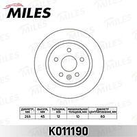 MILES K011190 (K011190) диск тормозной задний d268мм Chevrolet (Шевроле) cruze / Opel (Опель) Astra (Астра) j r15 09- (trw df6340) k011190