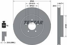 TEXTAR 92177105  диск тормозной