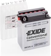 EXIDE EB12AL-A  аккумуляторная батарея евро 12ah 165a 135 / 80 / 160 moto сухозар. с упаков. электролита\
