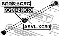 FEBEST sgds-korc (SGDSKORC) муфта кардана ssang yong new actyon (Korando (Корандо) c) 2010-2013