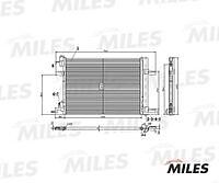 MILES ACCB014 (ACCB014) радиатор кондиционера (паяный) Chevrolet (Шевроле) cruze 10- / Opel (Опель) Astra (Астра) j 09-) accb014