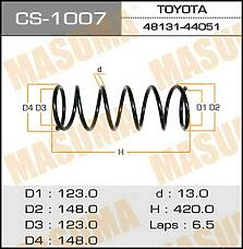 MASUMA CS-1007 (4813144051) пружина передняя\ Toyota (Тойота) nadia 2.0 3sf / 1az 98-03