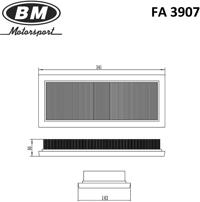 BM FA3907 (FA3907) фильтр возд.Ford (Форд) Mondeo (Мондео) 00>