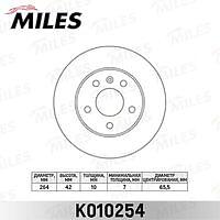 MILES K010254 (K010254) диск тормозной задний Opel (Опель) Astra (Астра) g / h / Meriva (Мерива) 03- / Zafira (Зафира) 99- (trw df4051) k010254