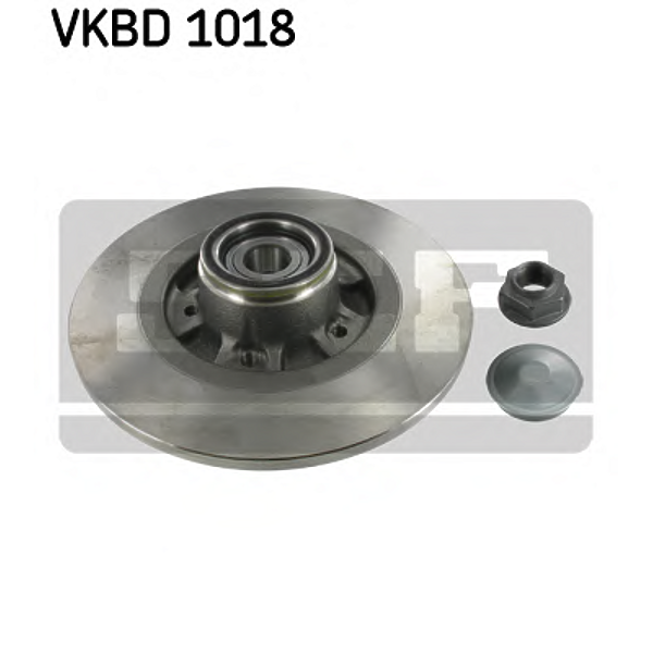 Диск тормозной с интегрированным подшипником, SKF, 2 шт, VKBD1018