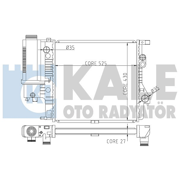 KALE 354700 (354700_KL1) радиатор системы охлаждения BMW (БМВ) 5-serie (e39) 520i / 523i / 528i 95-03